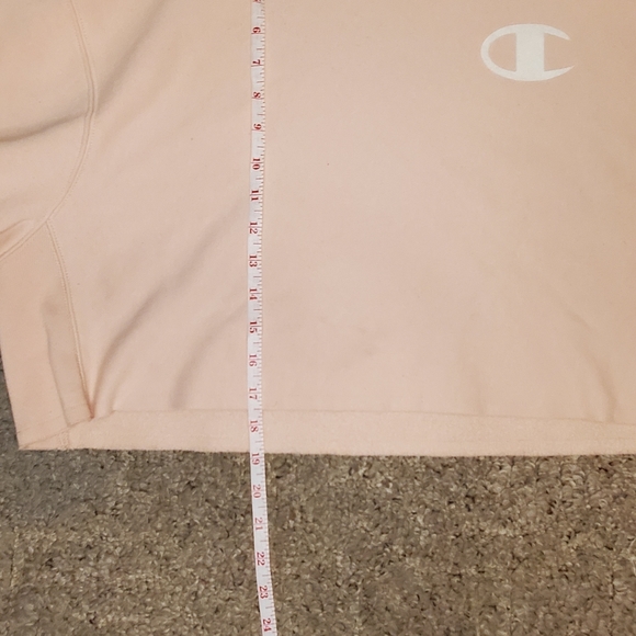 Champion Pastel Baby Pink Kawaii Crop Top long Sleeve Sweatshirt - Picture 6 of 7